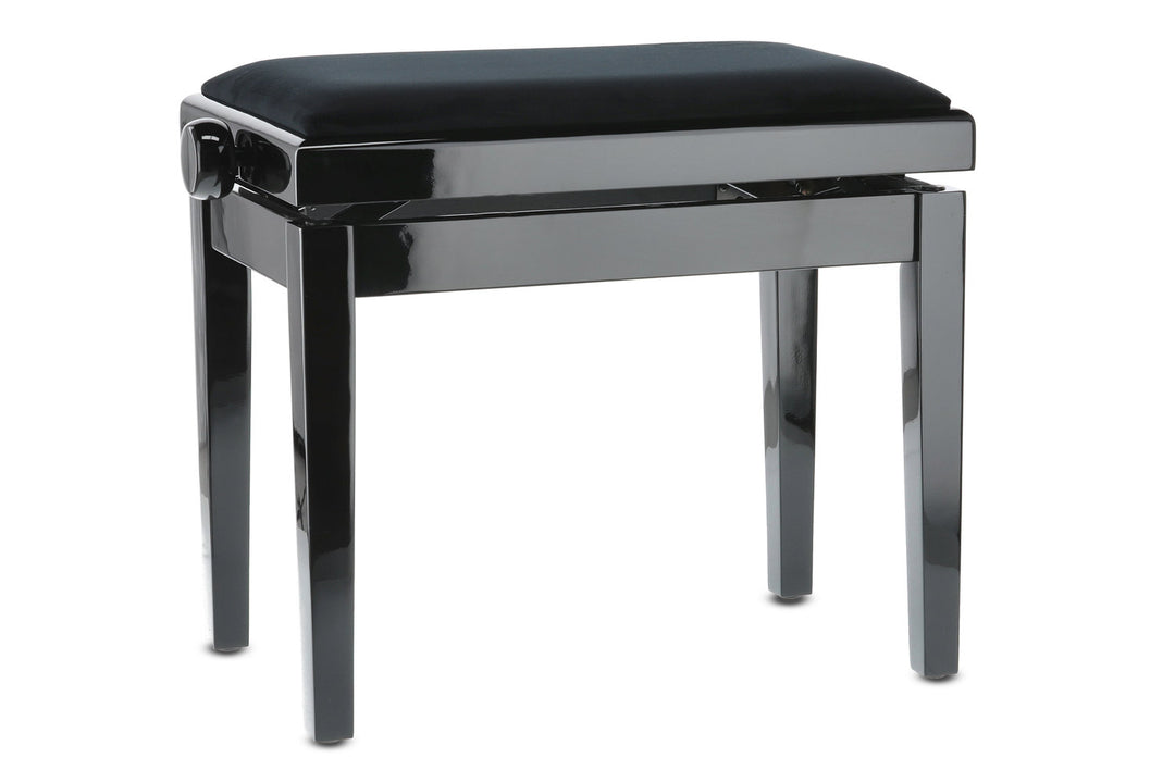 GEWA Panchina per pianoforte Deluxe - Black high gloss (seduta nera)