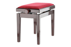 GEWA panca per pianoforte Deluxe - mogano highgloss (seduta rosso Dark)