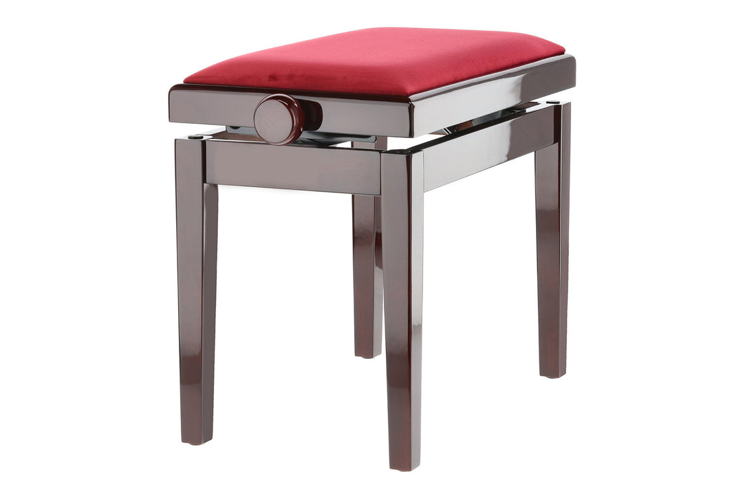 GEWA panca per pianoforte Deluxe - mogano highgloss (seduta rosso Dark)