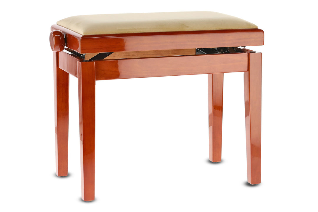 GEWA Sgabello per pianoforte Deluxe - Cherry tree highgloss (seduta Beige)