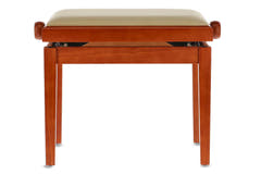 GEWA Panchina per pianoforte Deluxe - Ciliegio opaco (seduta Beige)