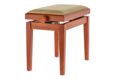 GEWA Panchina per pianoforte Deluxe - Ciliegio opaco (seduta Beige)