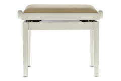 GEWA Panca per pianoforte Deluxe - Avorio lucido (Seduta beige)