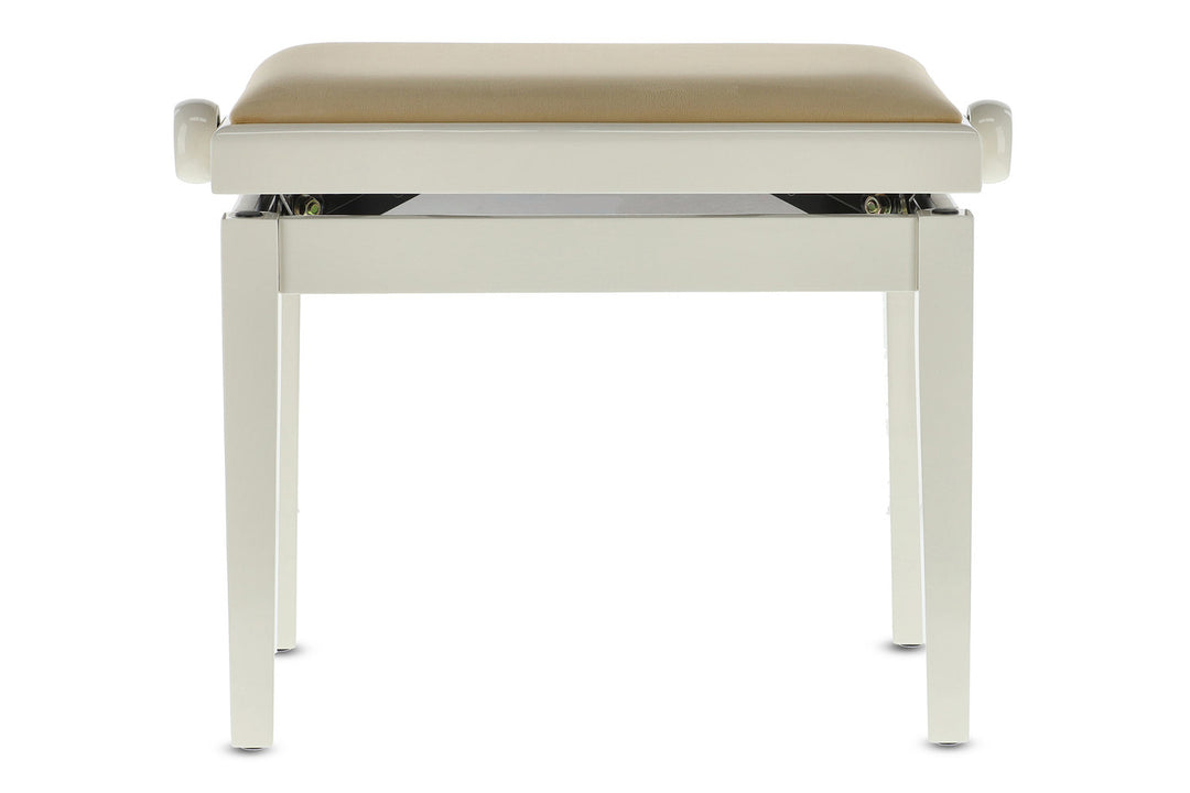 GEWA Panca per pianoforte Deluxe - Avorio lucido (Seduta beige)