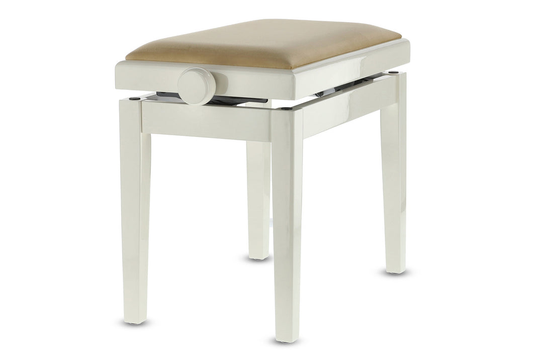 GEWA Panca per pianoforte Deluxe - Avorio lucido (Seduta beige)