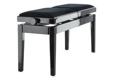 GEWA panca per pianoforte Deluxe Double - Black lucido