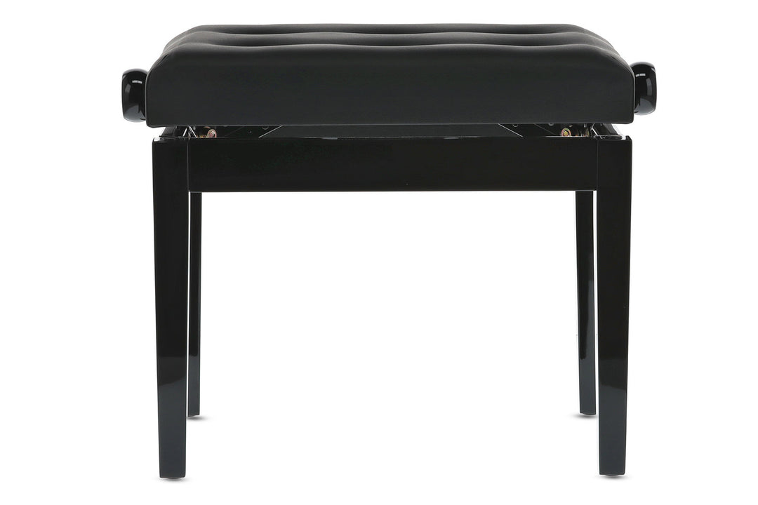GEWA Piano bench Deluxe Leather Black, Highgloss - Black cover made of pelle sintetica
