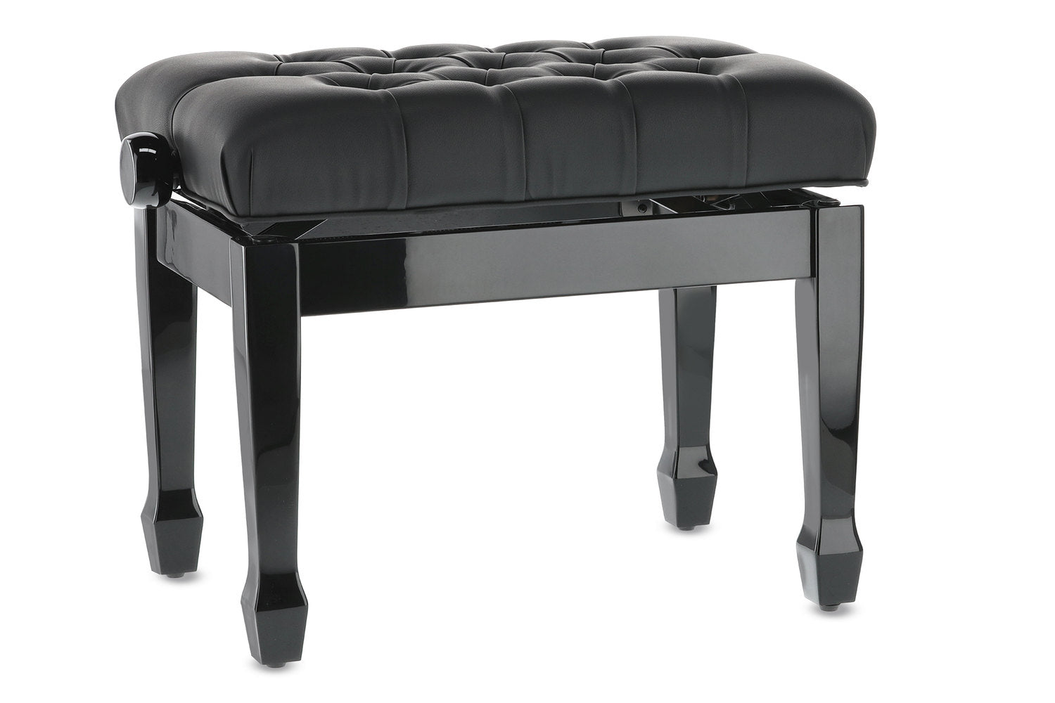GEWA Piano bench Deluxe XL Black high gloss - Black cover