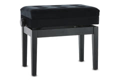 GEWA Panca per pianoforte Deluxe Compartment - Black matt