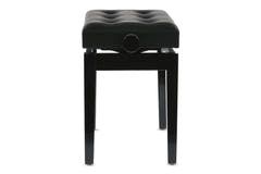 GEWA Piano bench Deluxe Leather Black, Highgloss - Black cover made of pelle sintetica