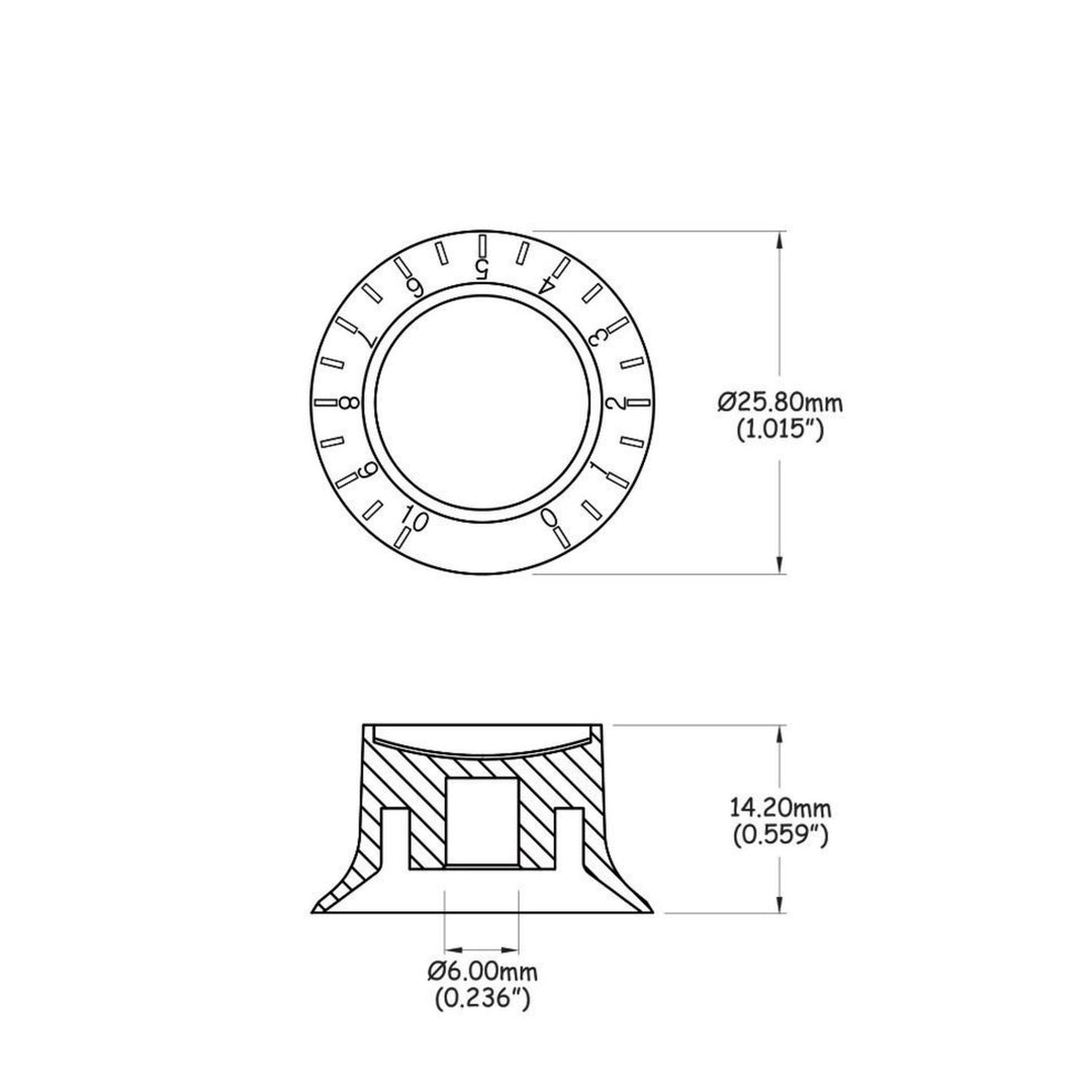 Manopola Poti Partsland in stile Gibson - Set in stile Gibson