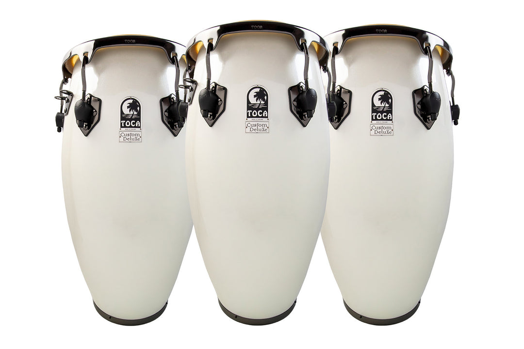 Toca Conga in fibra di vetro Magarita Blanca, Black Chrome - Conga (4611-3/4FMB)
