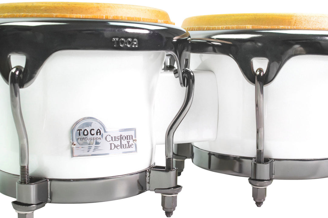 Toca Bonghi in fibra di vetro Custom Deluxe Bongos - Margarita Blanca - Magarita Blanca (4600FMB)