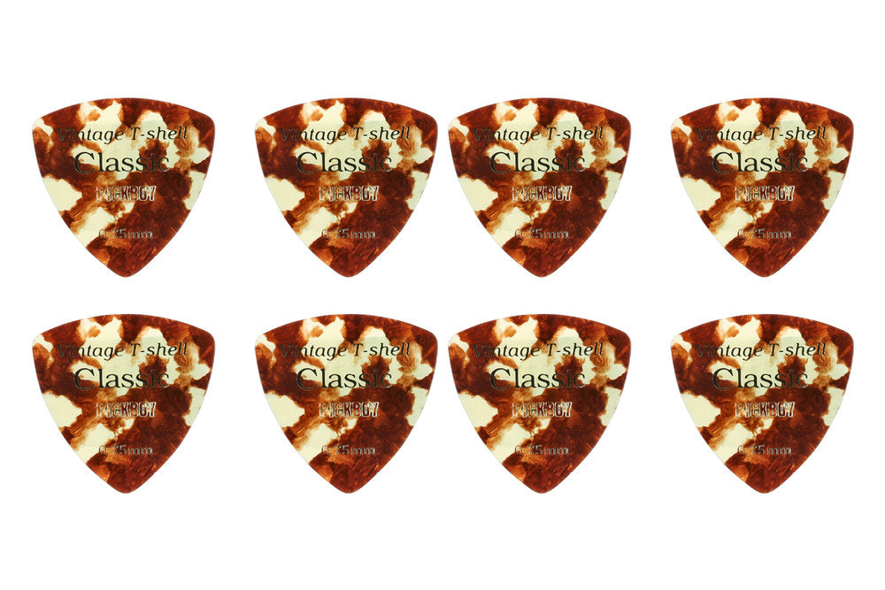 Plettri Pick Boy Vintage Classic T-Shell, triangolari, 0,75 mm, 8 pz.