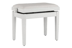 GEWA panca per pianoforte Deluxe Autolift Vinyl - White opaco (seduta White)