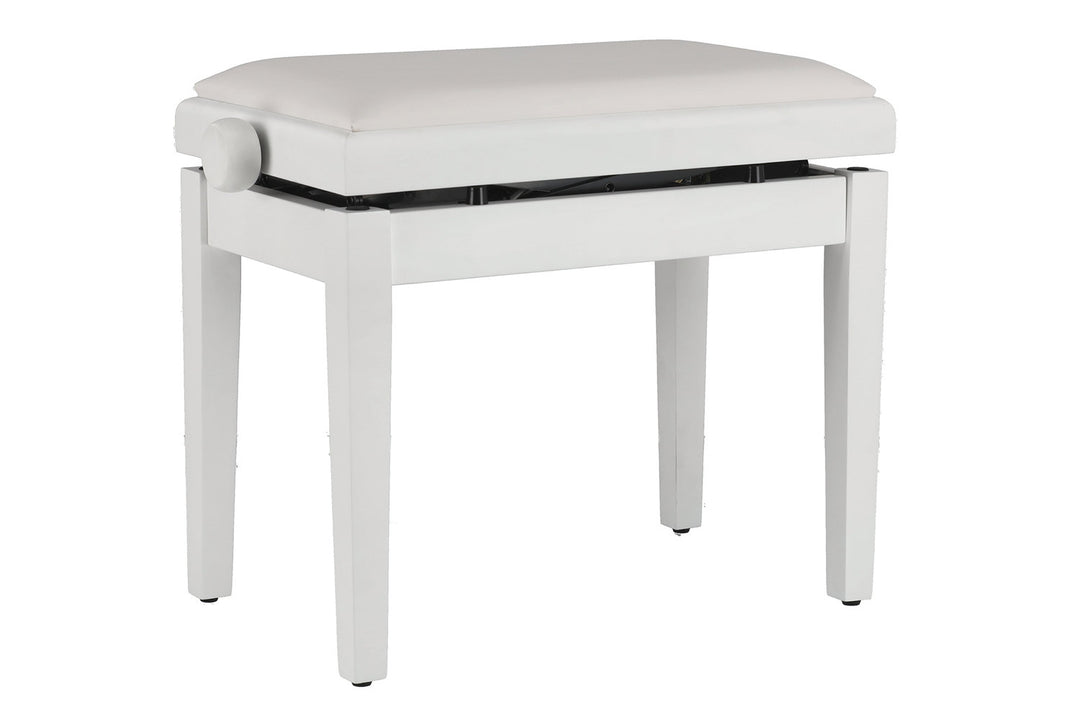 GEWA panca per pianoforte Deluxe Autolift Vinyl - White opaco (seduta White)