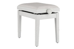 GEWA panca per pianoforte Deluxe Autolift Vinyl - White opaco (seduta White)