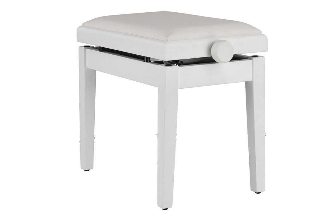 GEWA panca per pianoforte Deluxe Autolift Vinyl - White opaco (seduta White)