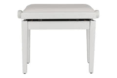 GEWA panca per pianoforte Deluxe Autolift Vinyl - White opaco (seduta White)