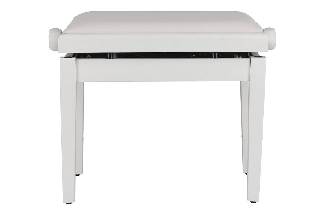 GEWA panca per pianoforte Deluxe Autolift Vinyl - White opaco (seduta White)