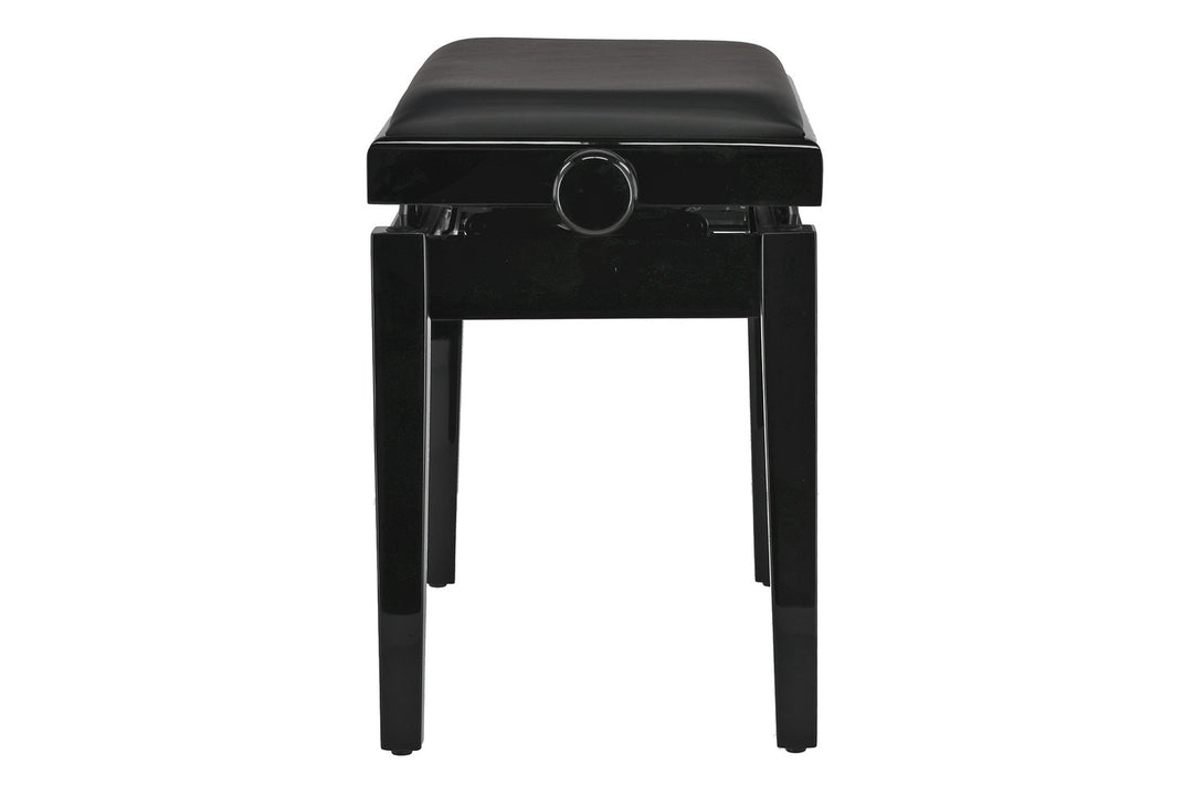 GEWA panca per pianoforte Deluxe Autolift Vinyl - Black lucido (seduta nera)
