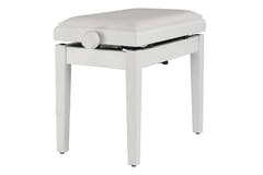 GEWA panca per pianoforte Deluxe Autolift Vinyl - White opaco (seduta White)