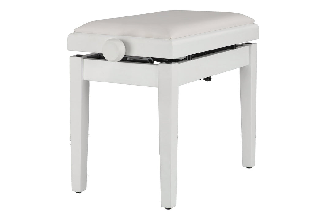 GEWA panca per pianoforte Deluxe Autolift Vinyl - White opaco (seduta White)
