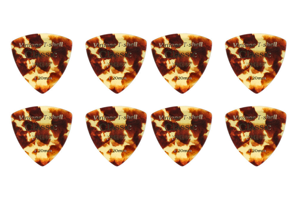Plettri Pick Boy Vintage Classic T-Shell, triangolari, 1,20 mm, 8 pz.