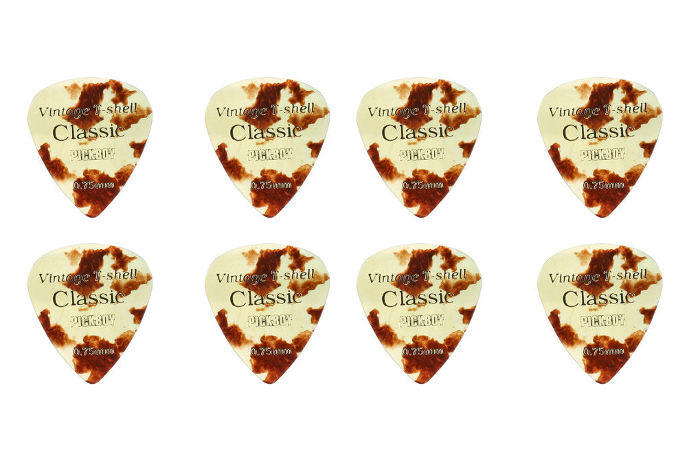 Pick Boy Vintage Classic T-Shell plettri, corti, 0,75 mm, 8 pz.