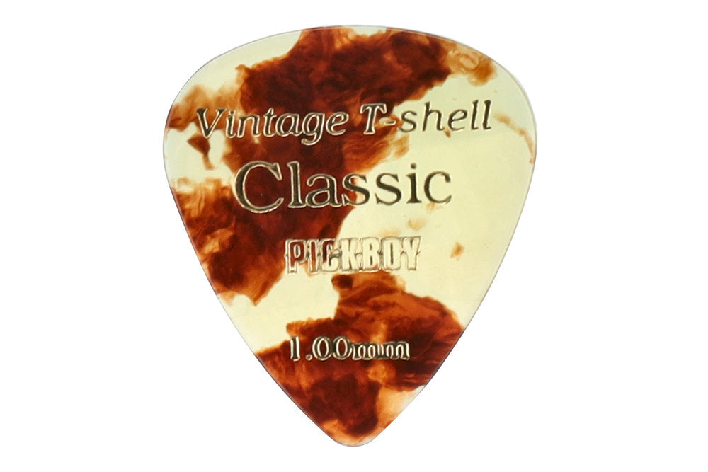 Pick Boy Vintage Classic T-Shell plettri, corti, 1,00 mm, 8 pezzi