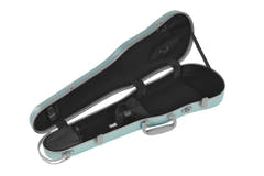 PURE GEWA Custodie per violino sagomate in policarbonato FUN - 4/4 - 1/2 (Verde / Black)