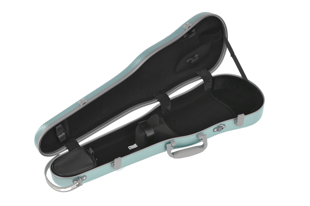 PURE GEWA Custodie per violino sagomate in policarbonato FUN - 4/4 - 1/2 (Verde / Black)