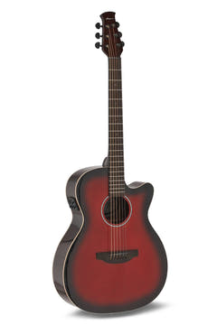 Applause Chitarra elettrica acustica Jump OM Electro Cut Gloss - Cherry Burst (AEO-69-CB)