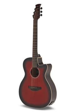 Applause Chitarra elettrica acustica Jump OM Electro Cut Gloss - Cherry Burst (AEO-69-CB)