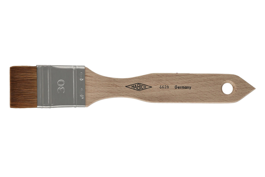 Habico Pennello in pelo di martora rosso - Larghezza 30mm (Lunghezza del pelo 19mm)