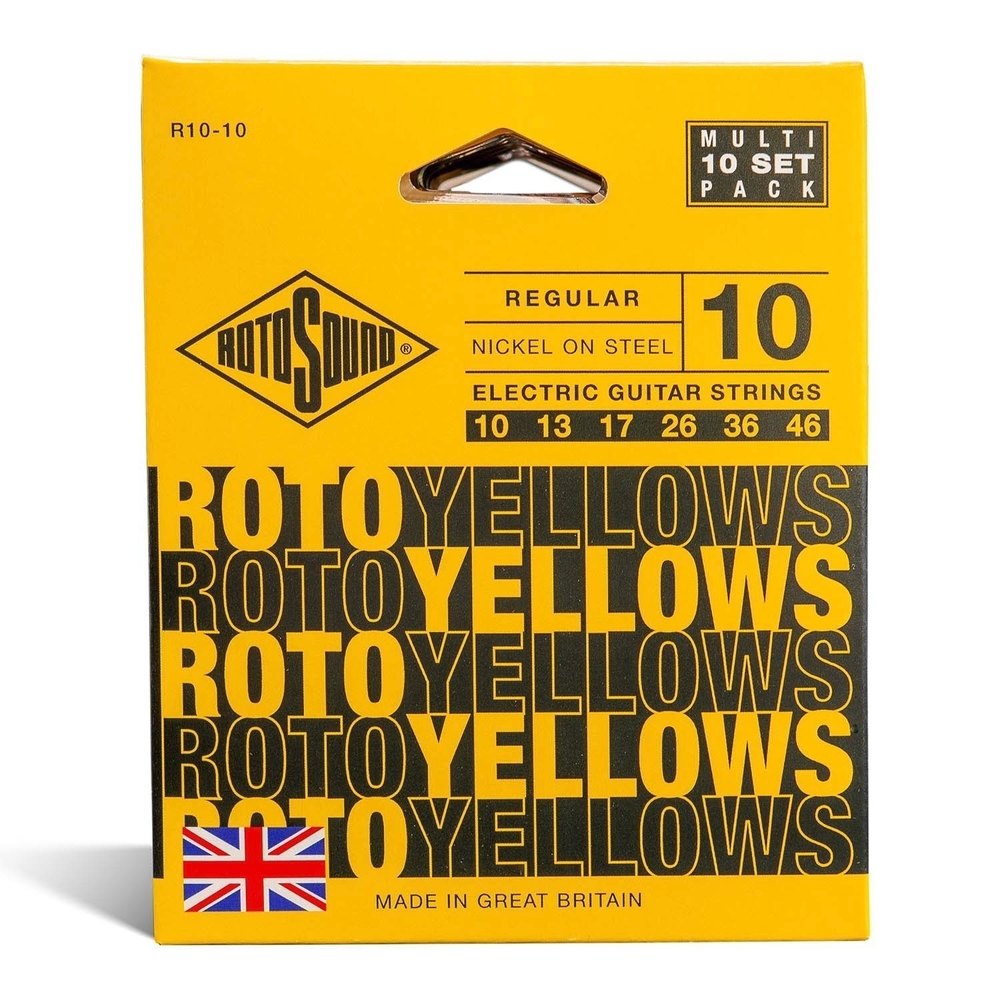 Rotosound Roto Yellows R10-10 corde per chitarre elettriche 10-46, 10 set