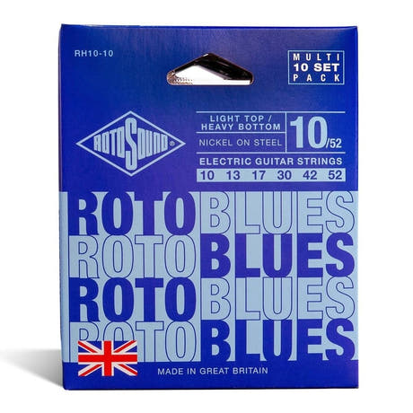 Rotosound Roto Blues RH10-10 corde per chitarre elettriche 10-52, 10 set