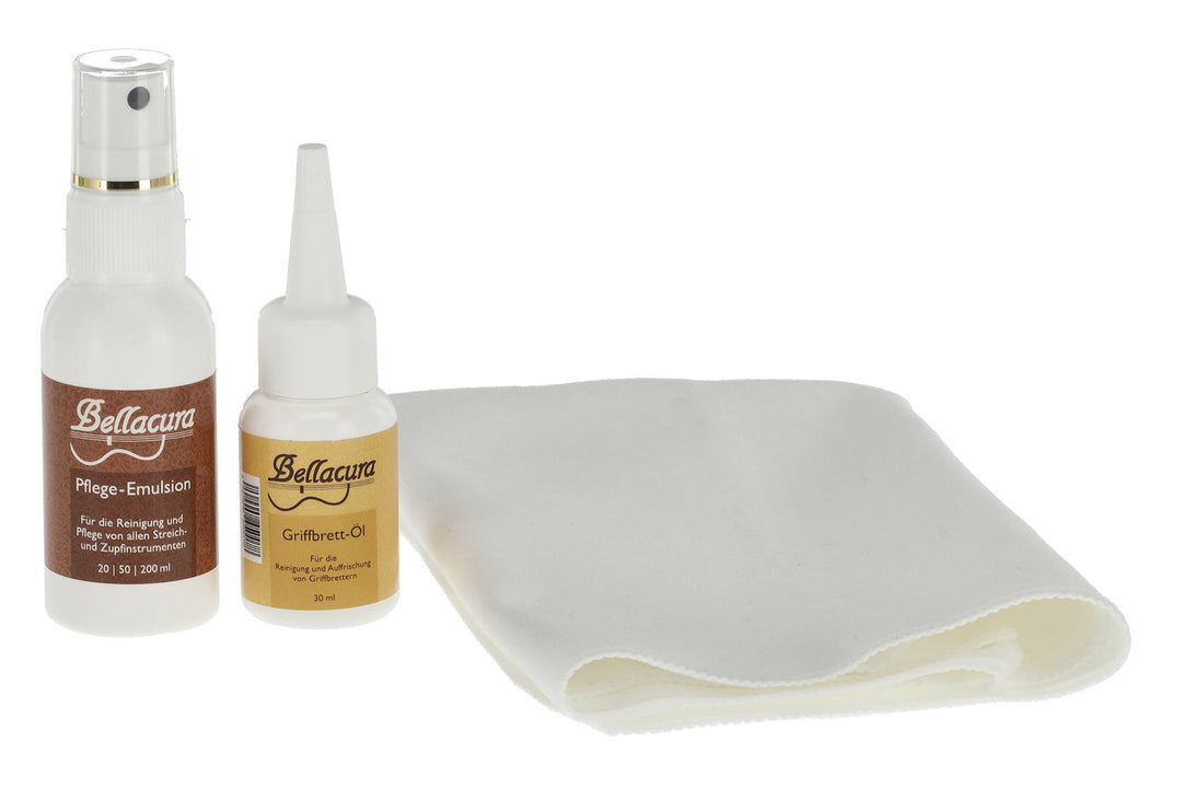 Detergente e lucidante Bellacura GEWA set di cura Exclusive - 3 pezzi - per Chitarre