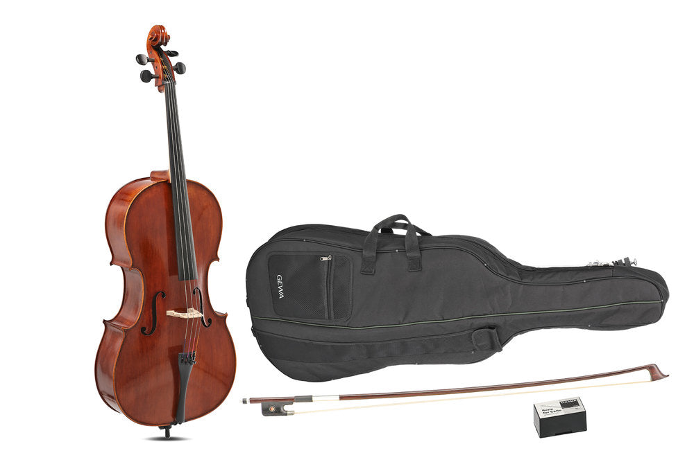 Violoncello GEWA Sonata Europa 4/4, montato con archetto in massaranduba e custodia