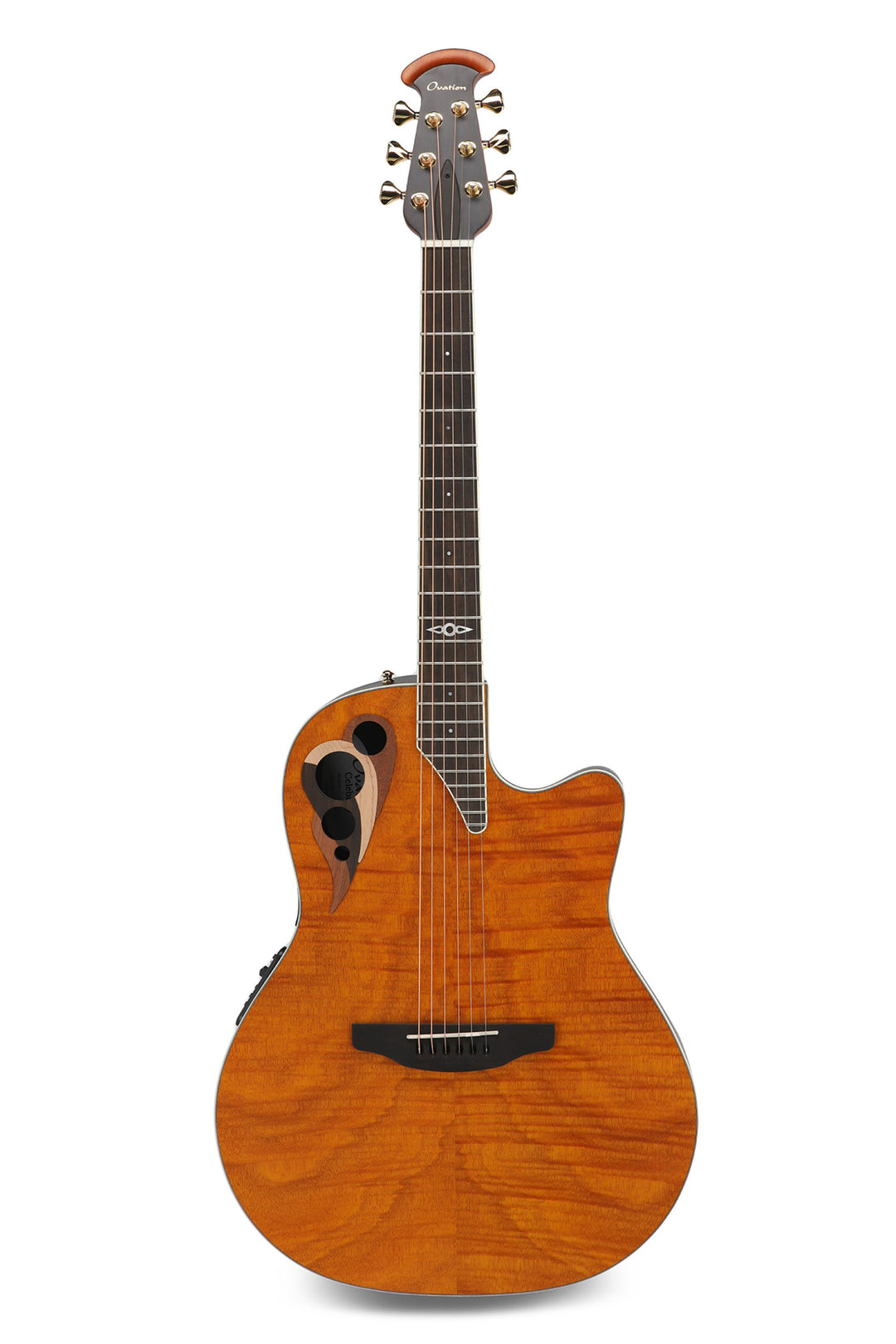 Ovation E-Acoustic Chitarre Celebrity Elite Deluxe Plus Ltd 2026 Deep Contour - Amber Satin (CDX40P-FM-G)