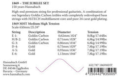 Hannabach Corde per chitarra classica Serie 1869 Carbon/Gold MHT - E6 Gold MHT (18696MHT)