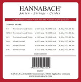 Set di corde acute Hannabach 815 E1, H/B2 e G3, super high tension