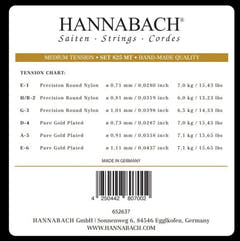 Hannabach 825 corda E6 per basso da chitarra classica, tensione medium