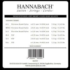 Hannabach 850 corda E6 per basso per chitarra classica, tensione medium