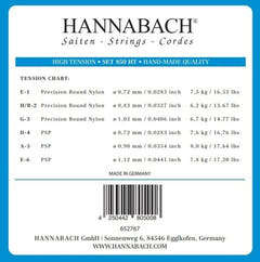 Hannabach 850 E6 corda bassa per chitarre classiche, alta tensione