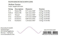 Hannabach Exclusive E1 corda acuta, chitarra classica, medium tension