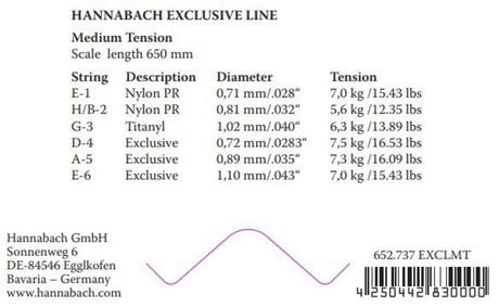Hannabach Exclusive corda G3 per chitarra classica, medium tension