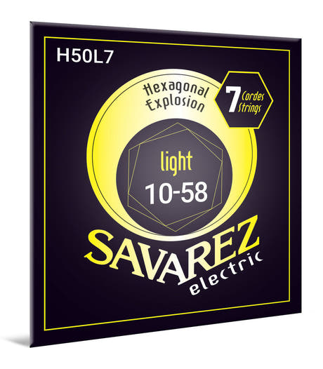 Savarez H50L7 Hexagonal Explosion, light .010 a .058, 7 corde