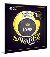 Savarez H50L7 Hexagonal Explosion, light .010 a .058, 7 corde