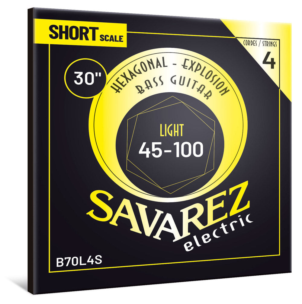 Savarez B70L4S Hexagonal Explosion basso a 4 corde, light short scale